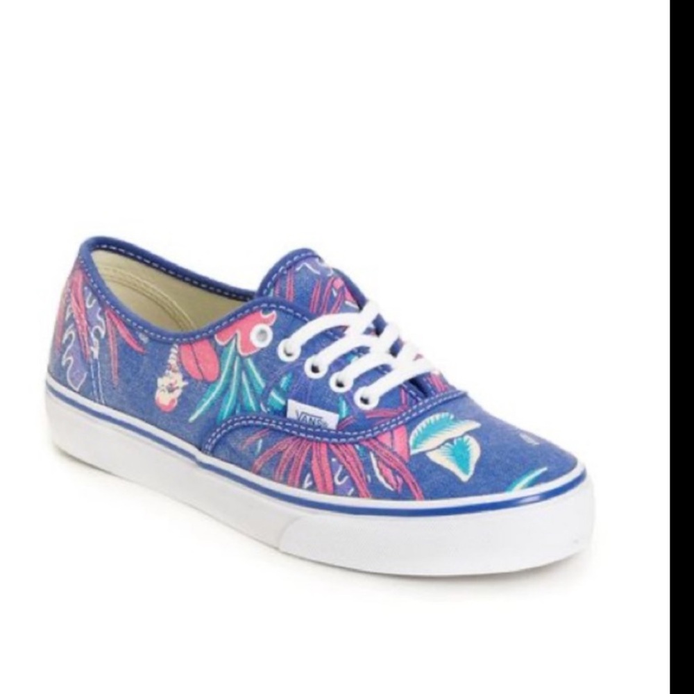 Vintage Rare Vans Van Doren Hawaiian Parrot Print Unisex Skate Shoes Sneaker